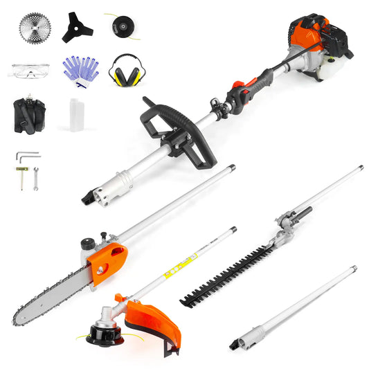 Transform Your Lawn Care with the NEOTEC 5-in-1 Multi-Functional Trimming Tool Set - String Trimmer, Hedge Trimmer, Brush Cutter, Edger, and Pole Saw