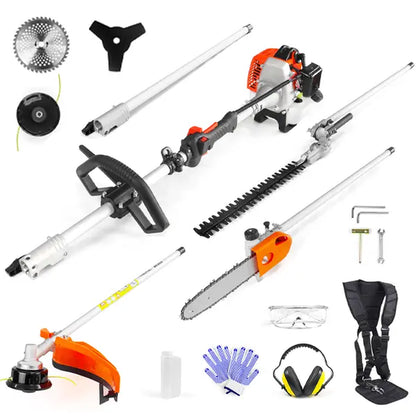 Transform Your Lawn Care with the NEOTEC 5-in-1 Multi-Functional Trimming Tool Set - String Trimmer, Hedge Trimmer, Brush Cutter, Edger, and Pole Saw